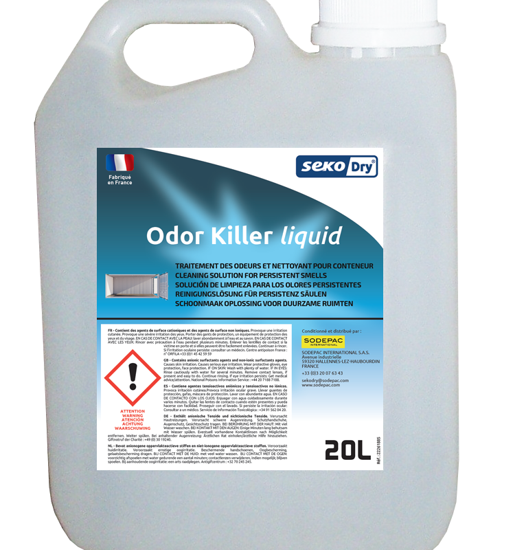 destructeur odeur liquide sekodry sodepac