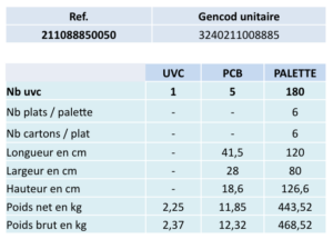 éléments logistiques recharges 450g neutre