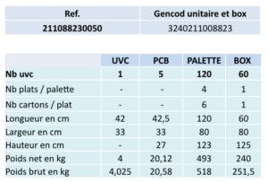 éléments logistiques recharges 800g neutre
