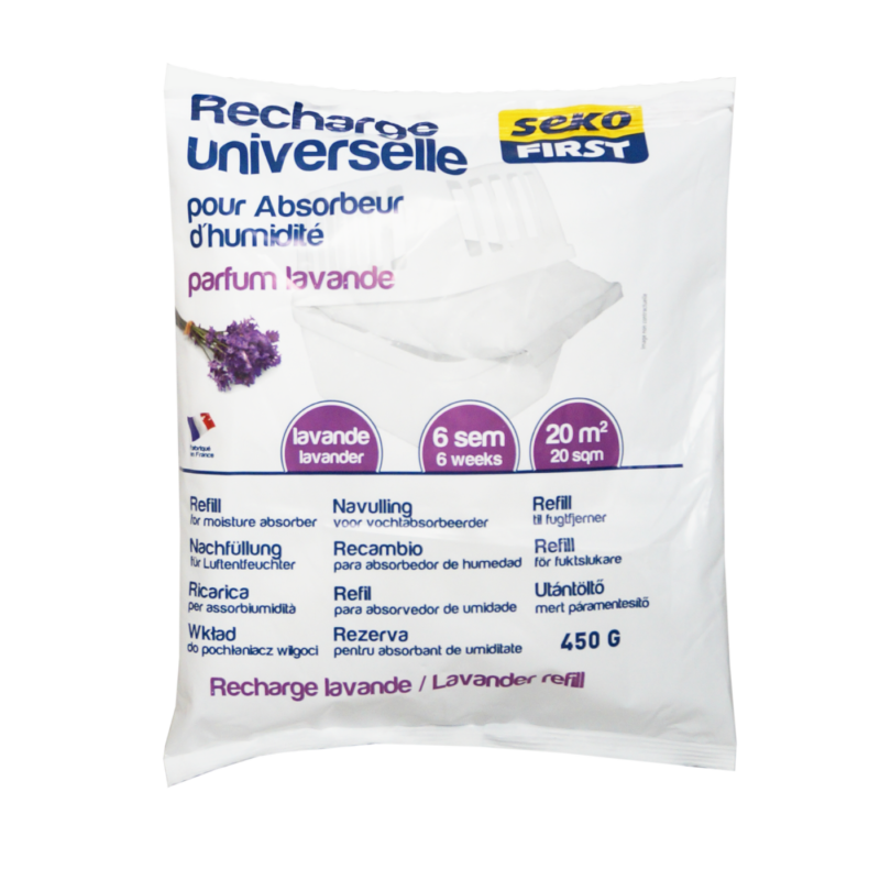 recharge universelle absorbeur d'humidité 450g SEKO FIRST parfum lavande