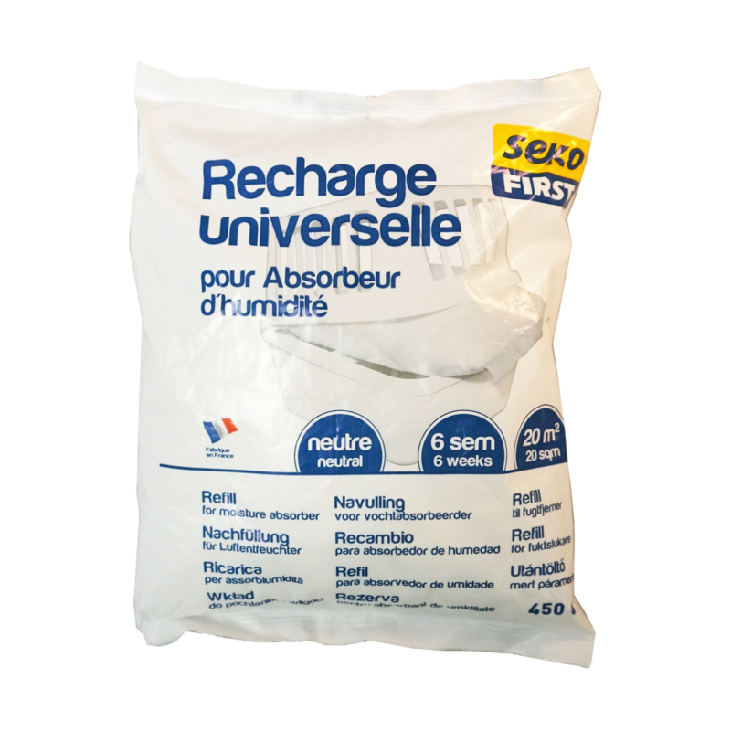 recharge universelle absorbeur d'humidité 450g SEKO FIRST parfum neutre