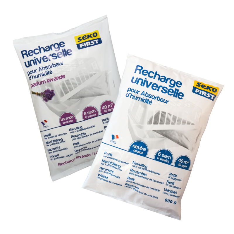 recharge universelle absorbeur d'humidité 800g SEKO FIRST